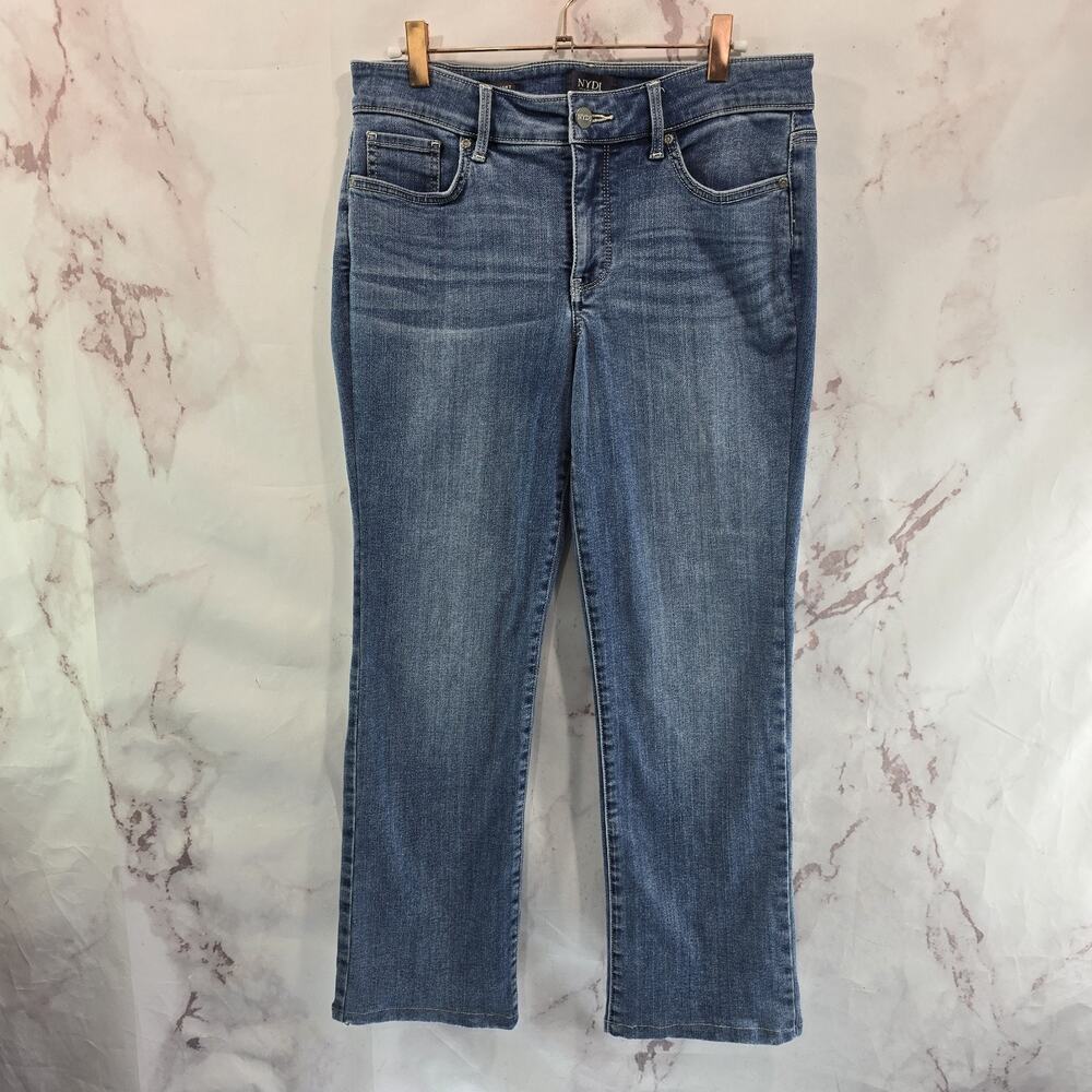 NYDJ Jeans Womens 8 P X 26 Straight Leg Marilyn Denim High Rise Crop Daughters